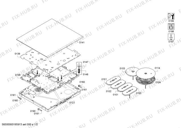 Схема №2 PXE675DE4E с изображением Модуль управления для плиты (духовки) Bosch 11017303