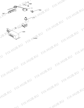 Взрыв-схема холодильника Electrolux ER3025B - Схема узла Thermostat