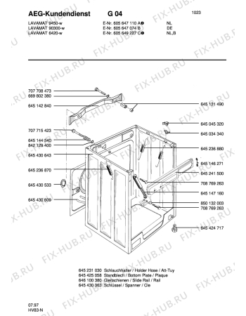 Взрыв-схема стиральной машины Aeg LAV6420 - Схема узла Housing 001