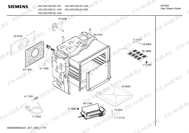Схема №4 HG13221NE Siemens с изображением Инструкция по эксплуатации для духового шкафа Siemens 00583889