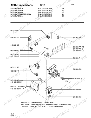 Взрыв-схема стиральной машины Aeg LAV9365 - Схема узла Electrical equipment