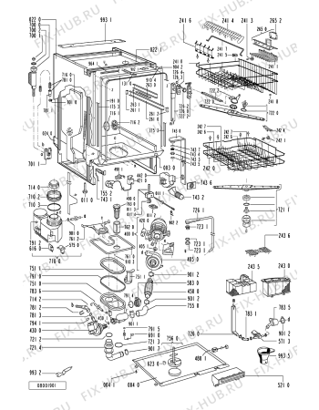 Схема №2 GSX 5851 TW с изображением Панель для электропосудомоечной машины Whirlpool 481245371027