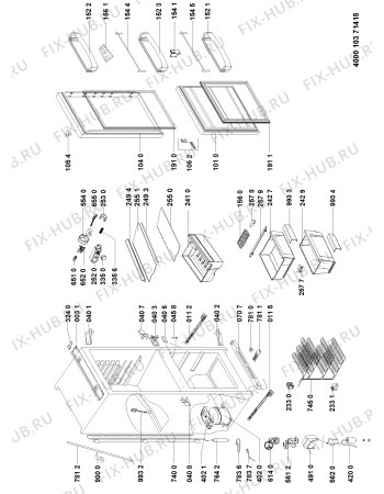 Схема №1 PRBI 290 A+ с изображением Дверка для холодильника Whirlpool 480132103418