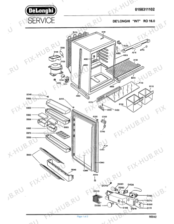 Схема №1 RO 16.0 Frigo/congelatori с изображением Другое для холодильника DELONGHI ML1346