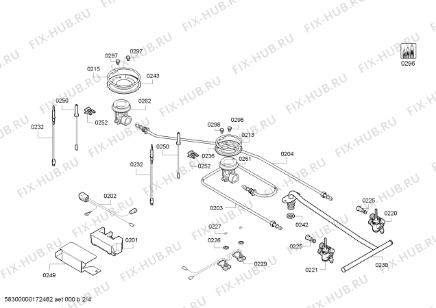 Взрыв-схема плиты (духовки) Siemens ER326C1W Set ER326AB70W/01 & ER326BB70W/01 - Схема узла 02