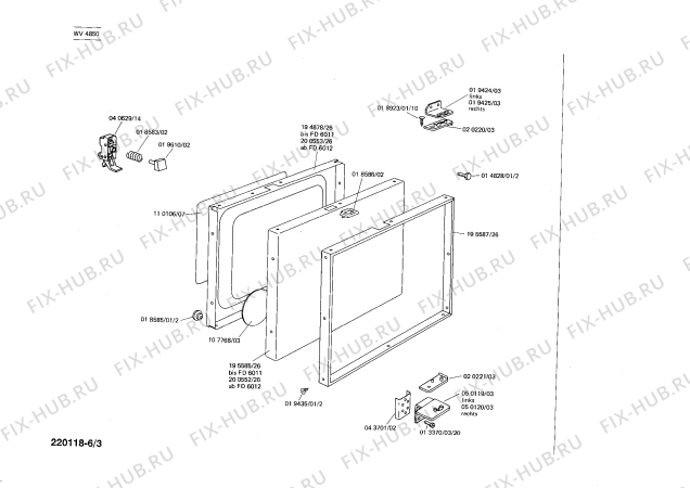 Взрыв-схема стиральной машины Siemens WV4850 SIWAMAT 485 - Схема узла 03