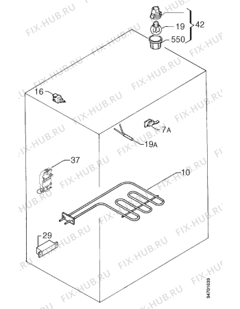 Взрыв-схема плиты (духовки) Privileg 007.718 0 - Схема узла Electrical equipment 268