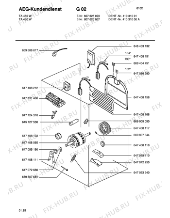 Взрыв-схема стиральной машины Blomberg TA 460-W 916 111 ::: - Схема узла Section3