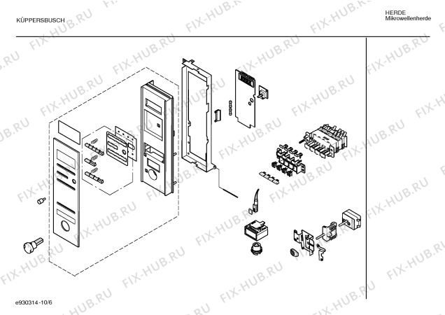 Схема №10 HMEKBA1 с изображением Панель управления для свч печи Bosch 00290651
