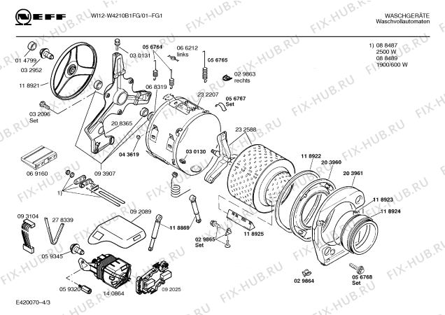 Схема №3 W4210B1FG WI12 с изображением Панель для стиральной машины Bosch 00285963