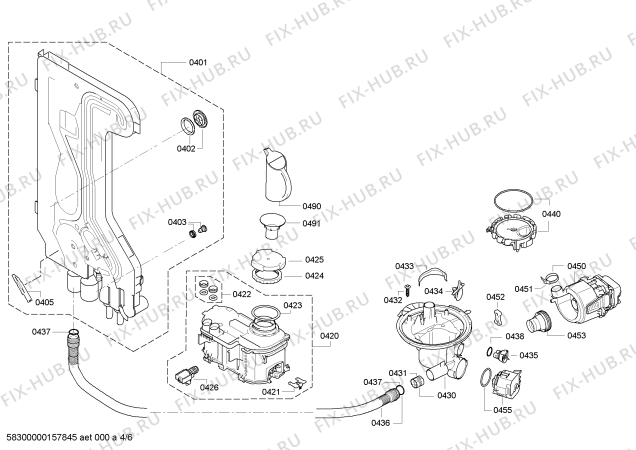 Схема №4 BM6224 с изображением Передняя панель для посудомоечной машины Bosch 00702400