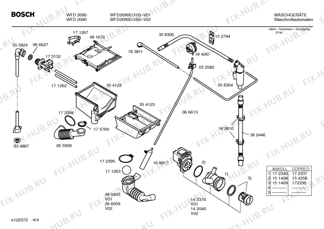 Схема №4 WFD2090EU BOSCH WFD 2090 с изображением Инструкция по эксплуатации для стиралки Bosch 00582642