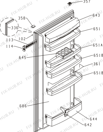 Взрыв-схема холодильника Gorenje RI2145W (162609, HTI2126) - Схема узла 02