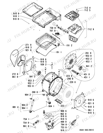 Схема №2 EV 1044 с изображением Обшивка для стиральной машины Whirlpool 481245212117