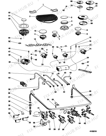 Схема №3 C649PTXA (F024471) с изображением Ручка двери для плиты (духовки) Indesit C00076821