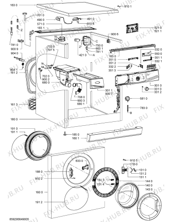 Схема №2 AWO/D 5320/P с изображением Декоративная панель для стиралки Whirlpool 481010470809