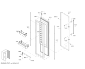 Схема №11 T48BD810NS с изображением Внешняя дверь для электропосудомоечной машины Bosch 00714619