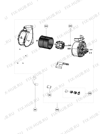 Взрыв-схема вытяжки Electrolux WOSL9062CN - Схема узла Motor