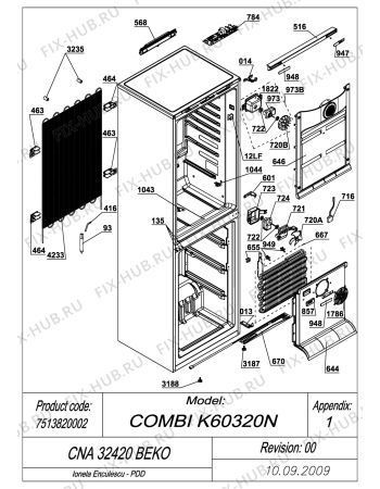 Схема №4 BEKO CNA32420 (7513820002) с изображением Микрокомпрессор для холодильника Beko 4546990150
