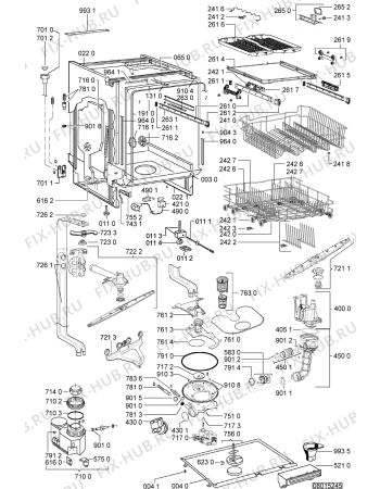 Схема №1 GSF 190 POWER IN с изображением Дверца для посудомоечной машины Whirlpool 480140100942