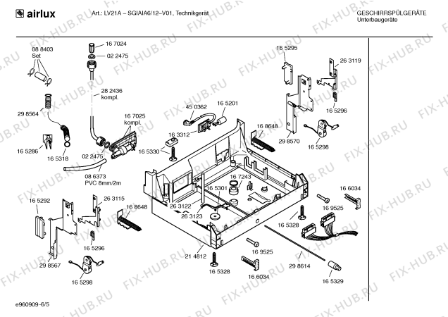 Взрыв-схема посудомоечной машины Airlux SGIAIA6 LV29A - Схема узла 05