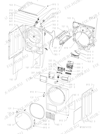 Схема №2 AZA-HP 7672 с изображением Декоративная панель для стиралки Whirlpool 481010589211