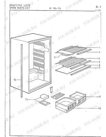 Схема №12 IK192016A с изображением Емкость для холодильника Bosch 00293756