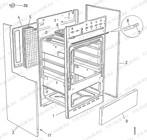 Взрыв-схема комплектующей Zanussi Z5540 - Схема узла Section 5