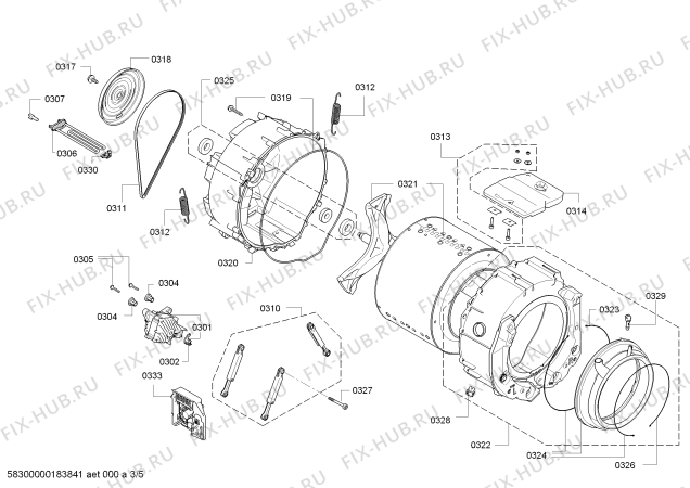 Схема №4 WAS284ECH Logixx 7 VarioPerfect с изображением Панель управления для стиралки Bosch 11005932