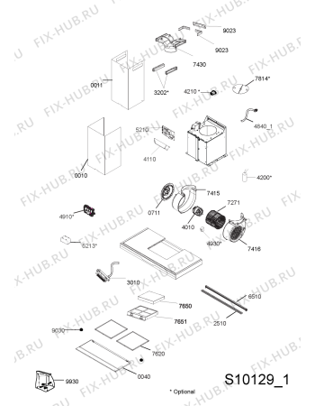 Схема №1 208355404740PRF01209 с изображением Холдер для вытяжки Whirlpool 482000099733