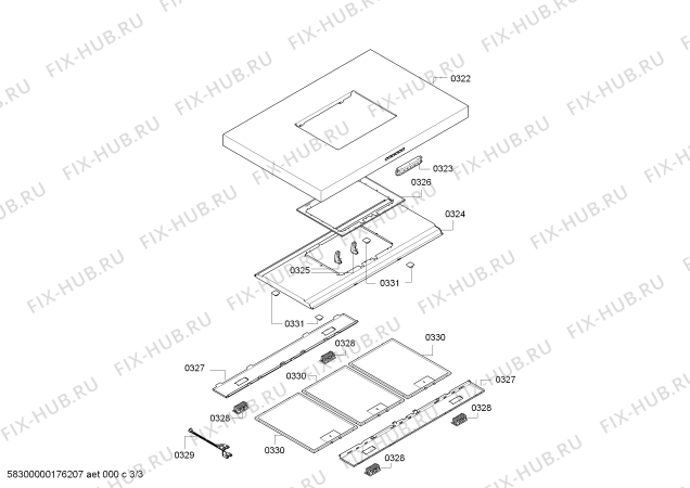 Взрыв-схема вытяжки Bosch DIB097A50 Bosch - Схема узла 03