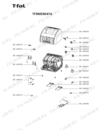 Схема №1 TF560E50/4YA с изображением Провод для электрофритюрницы Seb SS-189306
