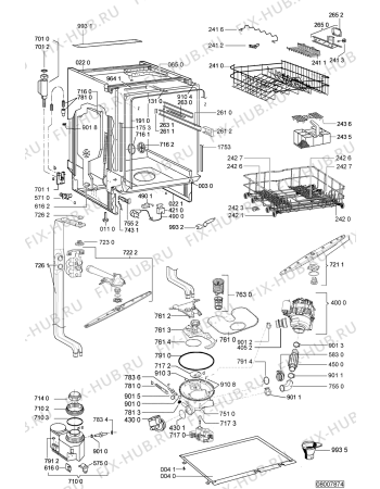Схема №2 ADG 676/1 WH с изображением Обшивка для посудомоечной машины Whirlpool 480140102049