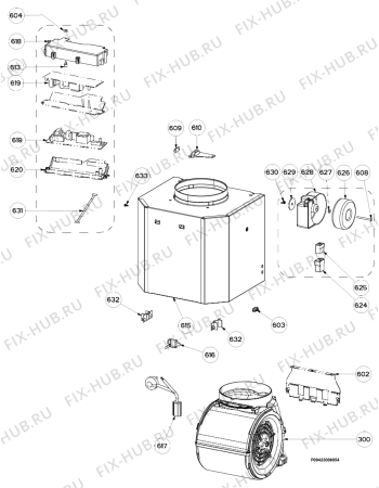 Взрыв-схема вытяжки Electrolux EFC9506U - Схема узла Section 5