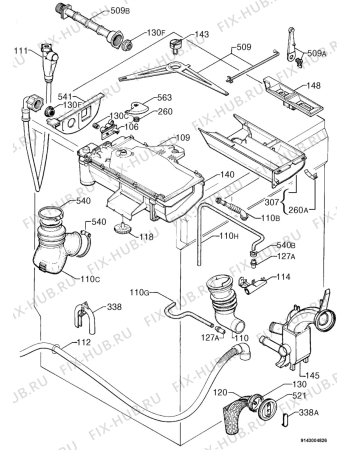 Взрыв-схема стиральной машины Zanussi FJI1296 - Схема узла Hydraulic System 272