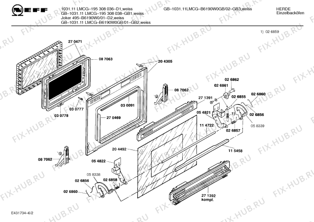 Схема №6 195308038 F-1031.11LMCG с изображением Панель для духового шкафа Bosch 00272512