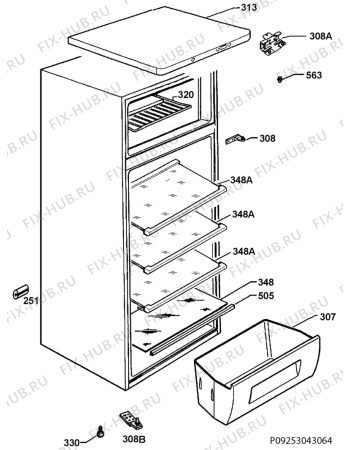 Взрыв-схема холодильника Electrolux EJ2803ASW - Схема узла Housing 001