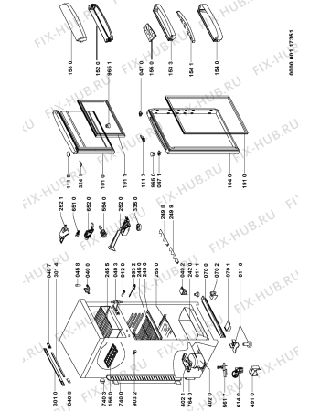 Схема №1 ARZ 905/H/SILVER с изображением Дверка для холодильной камеры Whirlpool 481241618195