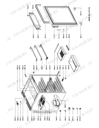 Схема №1 AFB 402/OKO/H с изображением Вноска для холодильника Whirlpool 481946078226
