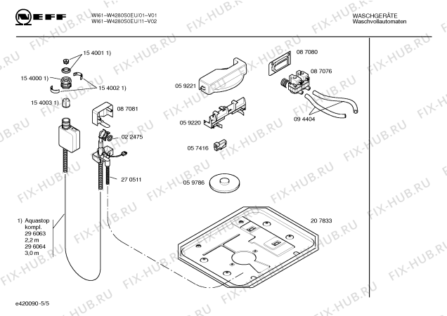 Схема №4 W4280S0EU WI61 с изображением Вкладыш в панель для стиралки Bosch 00297612