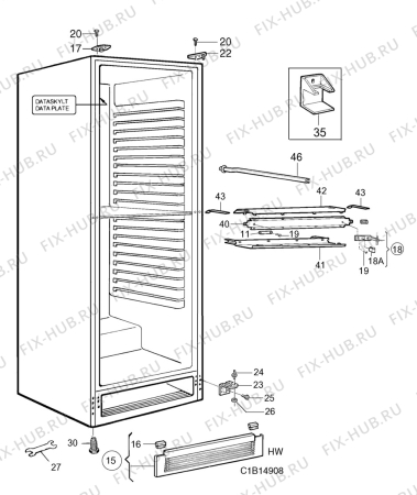 Взрыв-схема холодильника Electrolux ER8809K - Схема узла C10 Cabinet