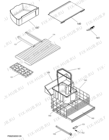 Взрыв-схема холодильника Electrolux IK32512LI - Схема узла Internal parts