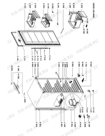 Схема №1 AFG 8000/IX с изображением Элемент корпуса для холодильника Whirlpool 481245228815