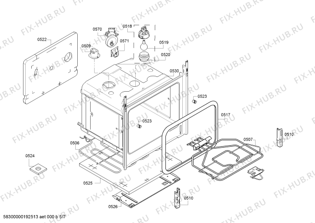 Схема №7 HGD74W325R с изображением Инструкция по эксплуатации для плиты (духовки) Bosch 18018909