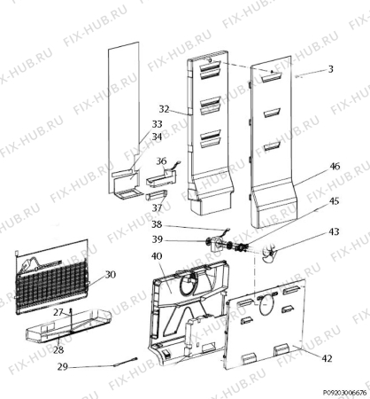 Взрыв-схема холодильника Aeg RCB74711NX - Схема узла Vaporiser