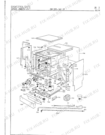 Взрыв-схема посудомоечной машины Gaggenau GM205160NE - Схема узла 02