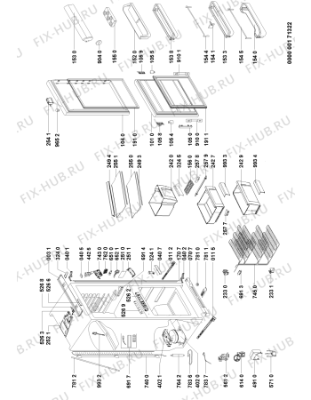 Схема №1 KGIE 3204/A+ с изображением Вложение для холодильной камеры Whirlpool 480132101839