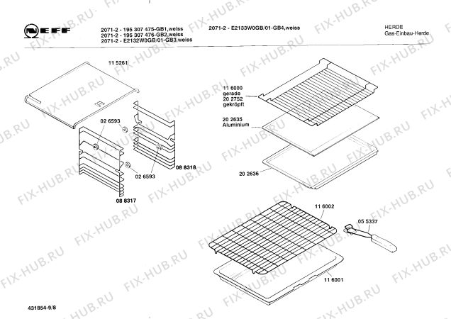 Схема №9 E2132G2GB 2071.04-10 с изображением Кольцо для плиты (духовки) Bosch 00029363