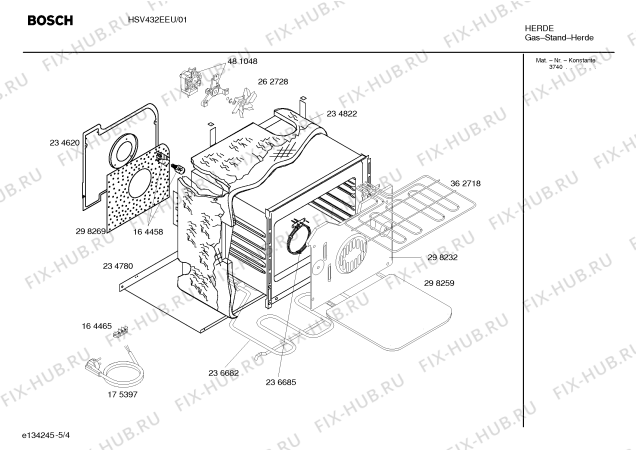 Взрыв-схема плиты (духовки) Bosch HSV432EEU, Bosch - Схема узла 04