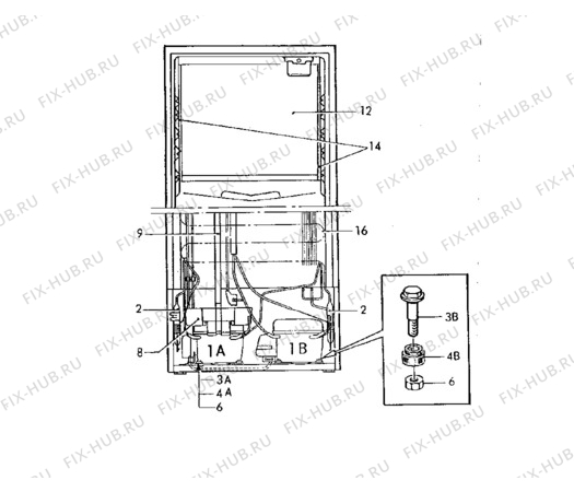 Взрыв-схема холодильника Electrolux TR1178S - Схема узла Cooling system 017